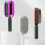 Cushion Hair Brush Self-Cleaning, White, ABS 9