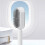 Cushion Hair Brush Self-Cleaning, White, ABS 6