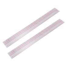 2X 45 cm Zeichenwerkzeug Weicher Kunststoff Lineal Skala Metermass - Rosa
