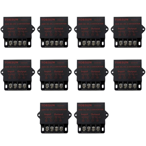 10X 24 /12V Bis 5V 10A 50W Auto LED Werbebildschirm Netzteil Stromrichter  Transformator