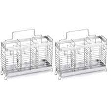 2X Kitchen Hanging Stainless Steel Chopsticks Spoons Fork Cutlery Holder Organizer Rack Drainer Storage