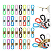 60Pcs Glasses Chain Ends Glasses Chain Ring Holder Silicone Glasses Connector Glasses Fixed Chain Ends