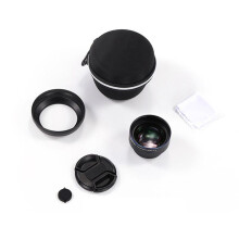 65mm Telephoto Phone Camera Lens 2.2 Lens with Lens Hood for 16 15 S25 S24 Ultra Phone Cage Case
