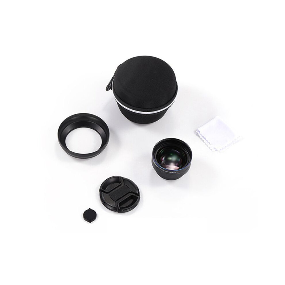65Mm Telephoto Phone Camera Lens 2.2 Zoom Lens With Lens Hood For 16 15 S25 S24 Ultra Phone Cage Case 4711489622176