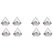 24 Pièces Séries Transparent Diamant Forme Boîte à Bonbons Faveur de Mariage Coffrets Cadeaux Boîte de Fête Conteneur