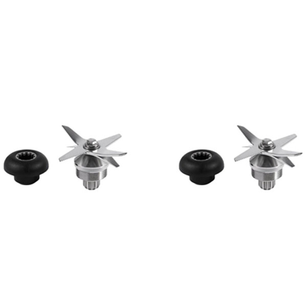 2X Durable Quality Stainless Steel Silver+Black Blade And Drive Socket Combo Kit For Blender Parts 6034096275077