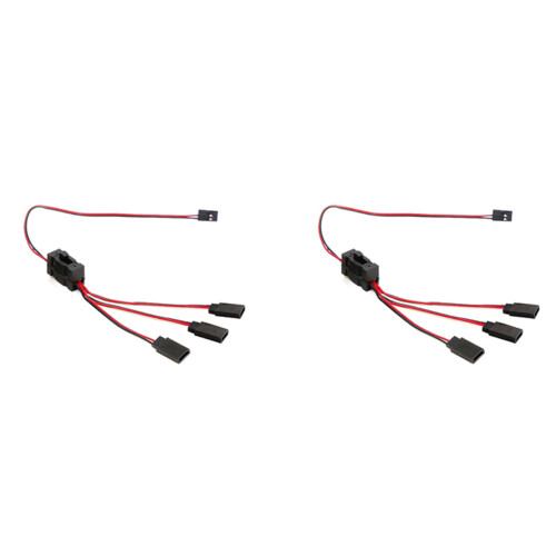 2 Pièces RC Servo Extension 1 à 3 Y Câble de Fil LED Interrupteur D'Alimentation de Commande de Lumière
