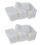 640Pcs Lady White Nail Polish Remover Rectangular Face Cleaning Cotton Pads 1