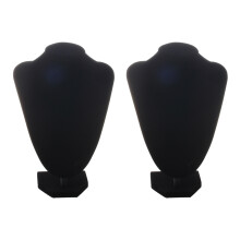 2X Nero Supporto Esposizione 'Orecchino del Pendente del Collare Dei Monili del Braccialetto del Mannequin Negozio - XL