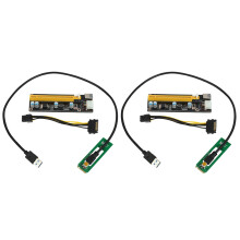 2X NGFF M.2 M Key to USB 3.0 PCI-E Riser Card M2 to USB3.0 PCIE 16X 1X Extender with Power for Litecoin Bitcoin Miner