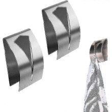 Bathroom Towel Holder Kitchen Towel Holder Solid Kitchen Towel Hook Adhesive Stainless Steel, Self -