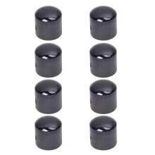 8X Bouton de Controle Du Volume et de La Tonalite pour Guitare Electrique - Noire