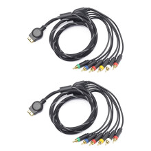 2X Adatto per Cavo Component PS2 / PS3 da 1,8 M Adatto per Accessori per Cavi di Gioco Ad Alta Risoluzione PS 2/3