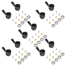 5X Metal Steering Cup Turn Cup Kit for WPL C14 C24 C34 C44 B14 B1 B16 B24 B36 MN D90 D91 MN99S RC Car Parts,Black