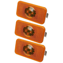 3X 24V Voiture Camion LED Feu de Position Latéral Ambre Indicateur Lampe 4 LED pour Trucks FM / FH