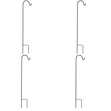 4X Shepherd Hooks Rust Resistant Garden Stake Outdoor Metal Plant Stand Hanger Bird Feeder Pole 80.5X10X1cm