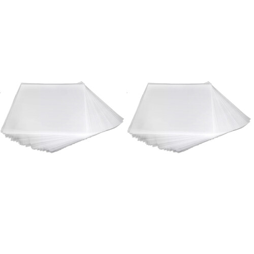 100PCS OPP Gel Record Protective Cover for Turntable Player LP Vinyl Record Bag Flat Open