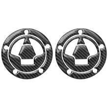2X Carbon Fiber Fuel Gas Oil Cap Tank Pad Tankpad Protector Sticker for ZX6R ZX10R Z1000 Z1000SX Z800 Z750 Z650