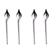 4 Pcs Stainless Steel Culinary Precision Drawing Deco Spoon Set, Sauce Drizzle Spoon Plate Decorating Spoon