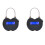 2X   Lock LCD Display  Lock USB Rechargeable Temporary Timer Padlock Travel Electronic Timer Black 1