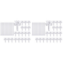Vertical Blind Repair Carrier with Stem Vertical Blinds Repair Kit White Blinds Replacement Parts 40Pcs