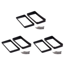 6 Stücke Schwarz Gebogen Humbucker Pickups Rahmen Montage Ringe Für Elektor Gitarre
