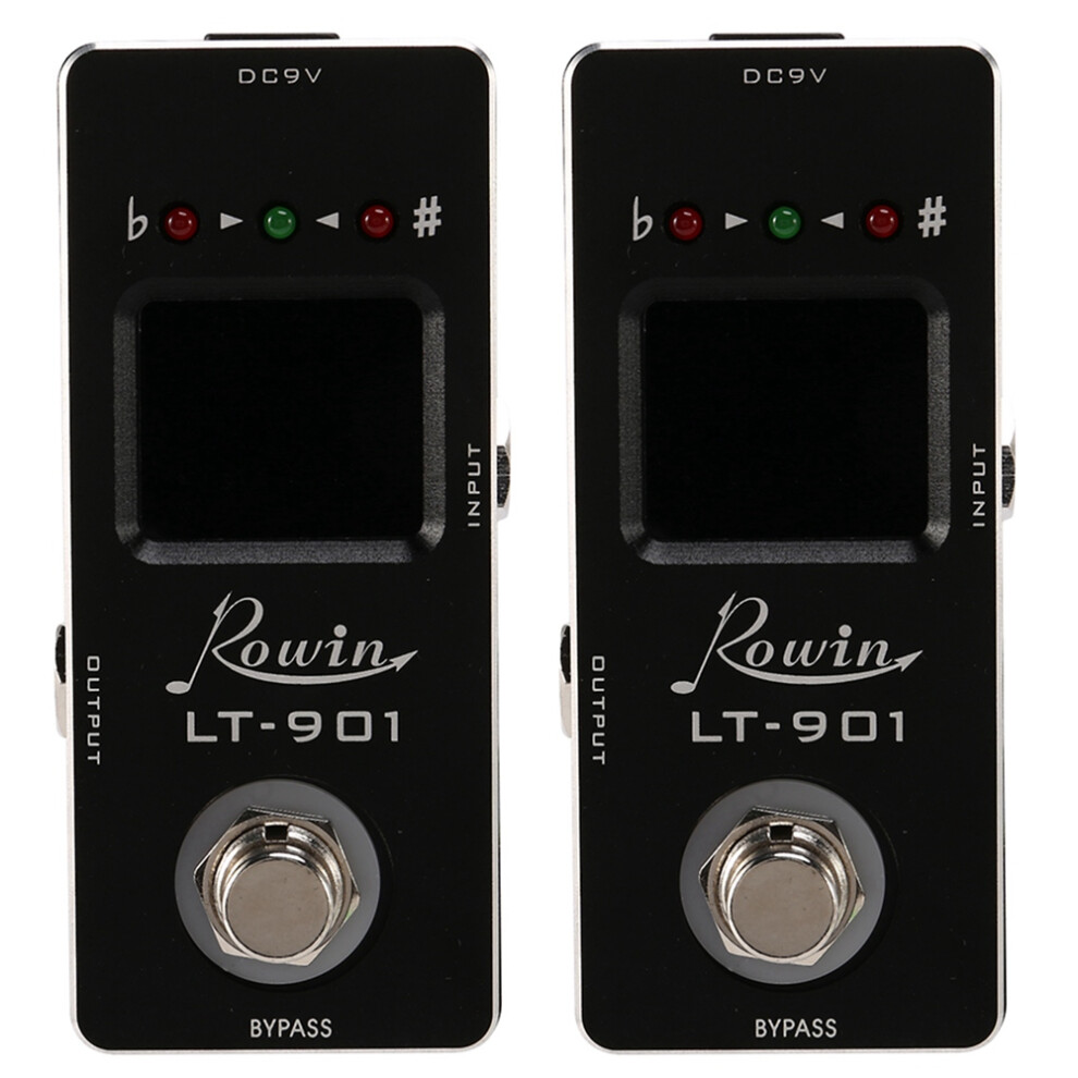 Rowin 2X Lt-901 Guitar Tuner Effect Pedal Chromatic True Bypass Lcd Display Digital Pedal Guitar Parts Accessories 4713589737972