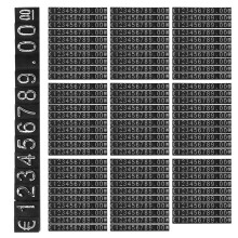 90Sets Plastic Cubes Price Display Tags Adjustable Number Stand Frame Label Shop