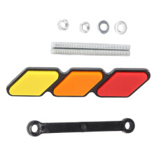 Tri-Color Grille Badge Emblem Decoration Car Truck Label for Tacoma 4Runner -Tundra Sequoia Rav4 Highlander