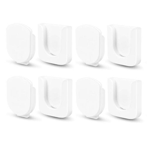 Magnetic Remote Control Holder Wall Mount, 4 Pair Remote Control Organizers Storage Self-Adhesive TV Remote White