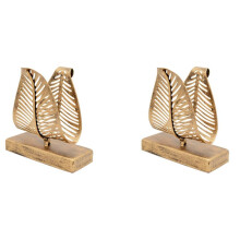 2X Freestanding Modern Napkin Holder with Leaf Design, Desktop Paper Towel Dispenser, Napkin Storage Storage Box