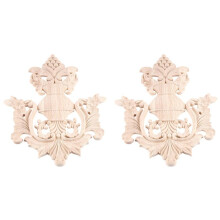 2X Abajur em Miniatura de Madeira Vintage Decalque de Canto Esculpido Abajur Móveis de Casa Portas de Parede-Móveis Decorativos