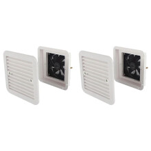2X 12V KüHlschrank Stumm Entlüftung mit Lüfter für Wohnmobil Anhänger Wohnwagen Seiten Luft Stark Wind Auspuff Auto Styling Wohnmobil