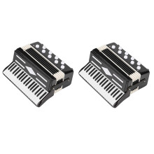 2X Miniatur Akkordeon Musik Instrument Akkordeon Exquisite Musik Instrumente Weihnachts Dekoration Musik Geschenke