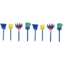 Sponge Paint Brushes for Kids, 8 Pack Early Learning Drawing Painting Tools Set for DIY Arts Crafts, Besom
