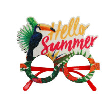 Summer Hawaiian Glasses Tropical Theme Party Decorations Coconut Tree Photo Glasses Frame,J