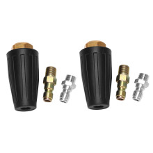 2X Hoch Druck Reiniger Rotations Spray Turbo Düse Universell für Heißes und Kaltes Wasser 3.000Psi, 3,0 ÖFfnung, 3,0 Gpm mit 1/4 Zoll Schnell