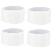 2 Pair Soccer Shin Guard Stay Fixed Bandage Tape Shin Pads Prevent Drop Off Adjustable Elastic Sports Bandage,White