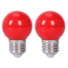 2X E27 3W 6 SMD LED Saving Globe Bulb Light Lamp AC 110-240V, Red