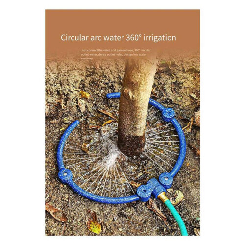 4X 360Tree Water System Tree Root Watering Tool, Ring Circle Sprinkler Irrigation System Targeted Water for Little Tree