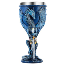 Cálice Do Dragão Azul Dungeons And Dragons Gift Cálice de Vinho Do Santo Graal Cálice de Espada Do Dragão Voador