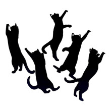 5 Stuks Metalen Kattenbladwijzers Schattige Zwarte Kattenboekmarkers Kattenliefhebberscadeaus, Kittenboekmarker Boekpaginaverdeler