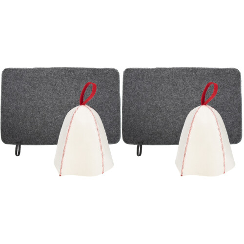2Ensembles Bonnets De Bain Sauna En Feutre Isolant Couleurs Variées 1