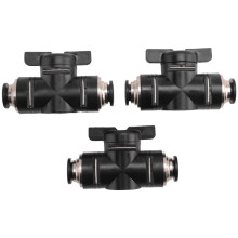 10mm Push Connect Valve Valve 10mm Air Flow Control Valve Quick Connect Valve Tube Fittings 3 Pack