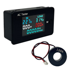 KWS-AC305 Wattmeter EffektmäTare Dubbel Voltmeter AC 0-500V SpäNning 0-50KW Effektanalysatorer