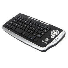 Teclado Sem Fio 2,4 GHz com Mouse Trackball e Controle Remoto com Roda de Rolagem para Android TV BOX TV PC Notebook Prata