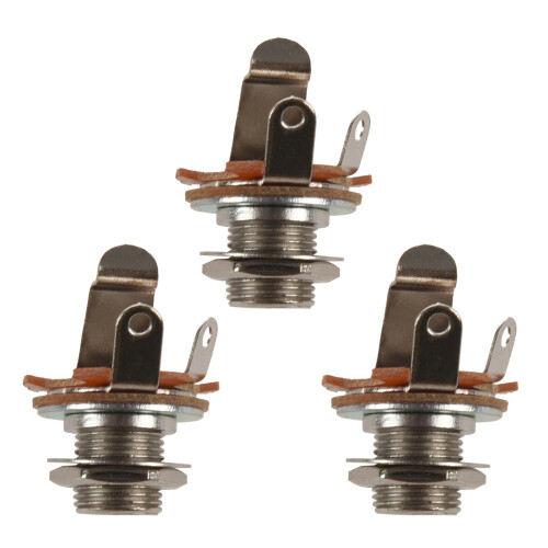 3X Parti E Accessori per Chitarra Switchcraft 1/4 6.35mm 2-Conductor Mono Chassis Guitar Jack Input Output