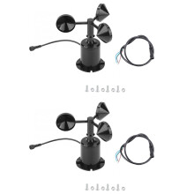 2X 0-70M / S Wind Geschwindigkeits Sensor Umgebung Signal Ausgang Impuls Typ Drei Tassen Wind Geschwindigkeits Sensor Anemometer DC5-30V
