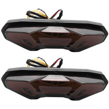 2X Motorcycle Integrated LED Tail Light Turn Signal Clear for Mt-09 Fz-09 Mt-09 Tracer