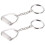 2Pcs Simple Elegant Design Western Stirrup Keychain Key Ring Hanger Tool 1